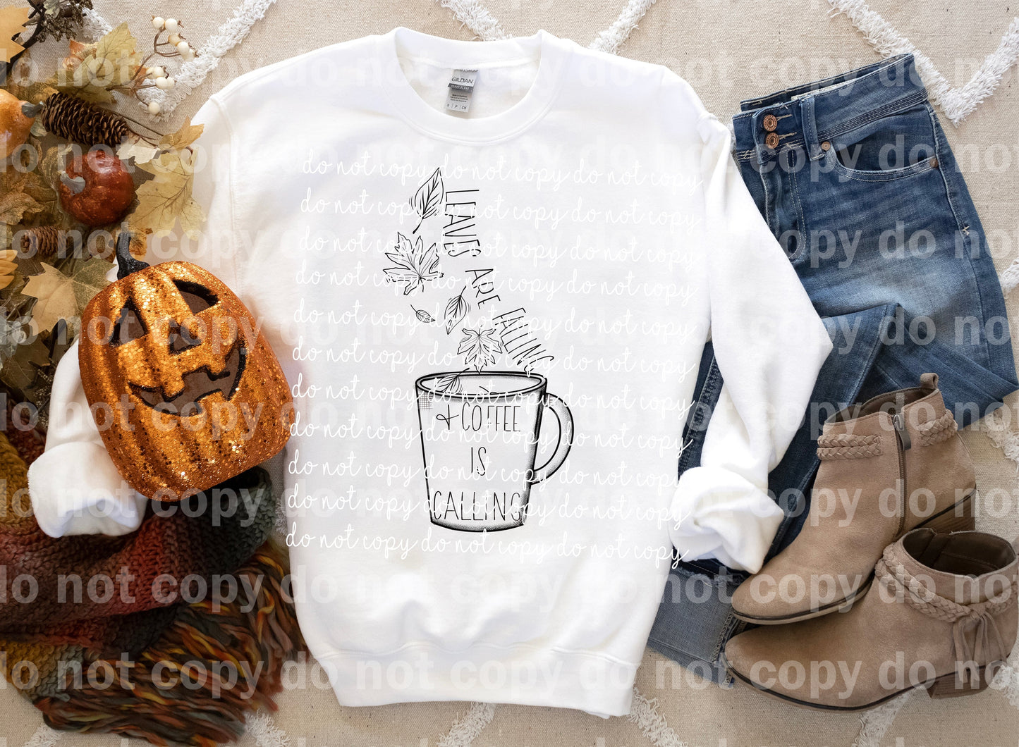 Leaves Are Falling and Coffee Is Calling Dream Print or Sublimation Print