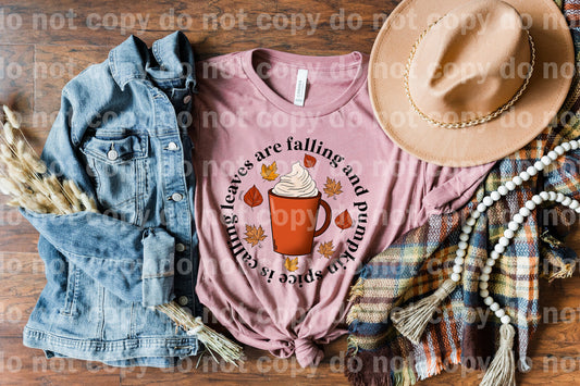 Leaves Are Falling Pumpkin Spice Is Calling Full Color/One Color Dream Print or Sublimation Print