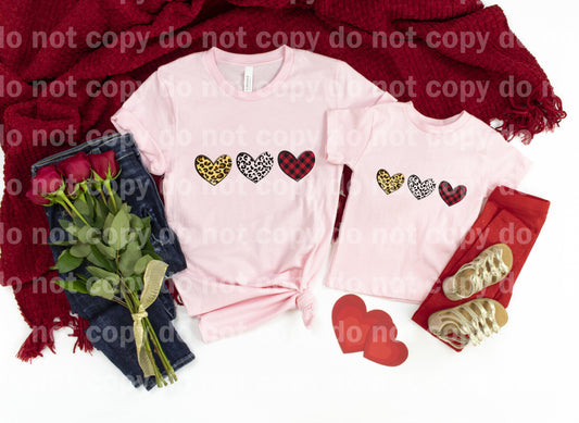 Leopard and Buffalo Plaid Hearts Dream Print or Sublimation Print