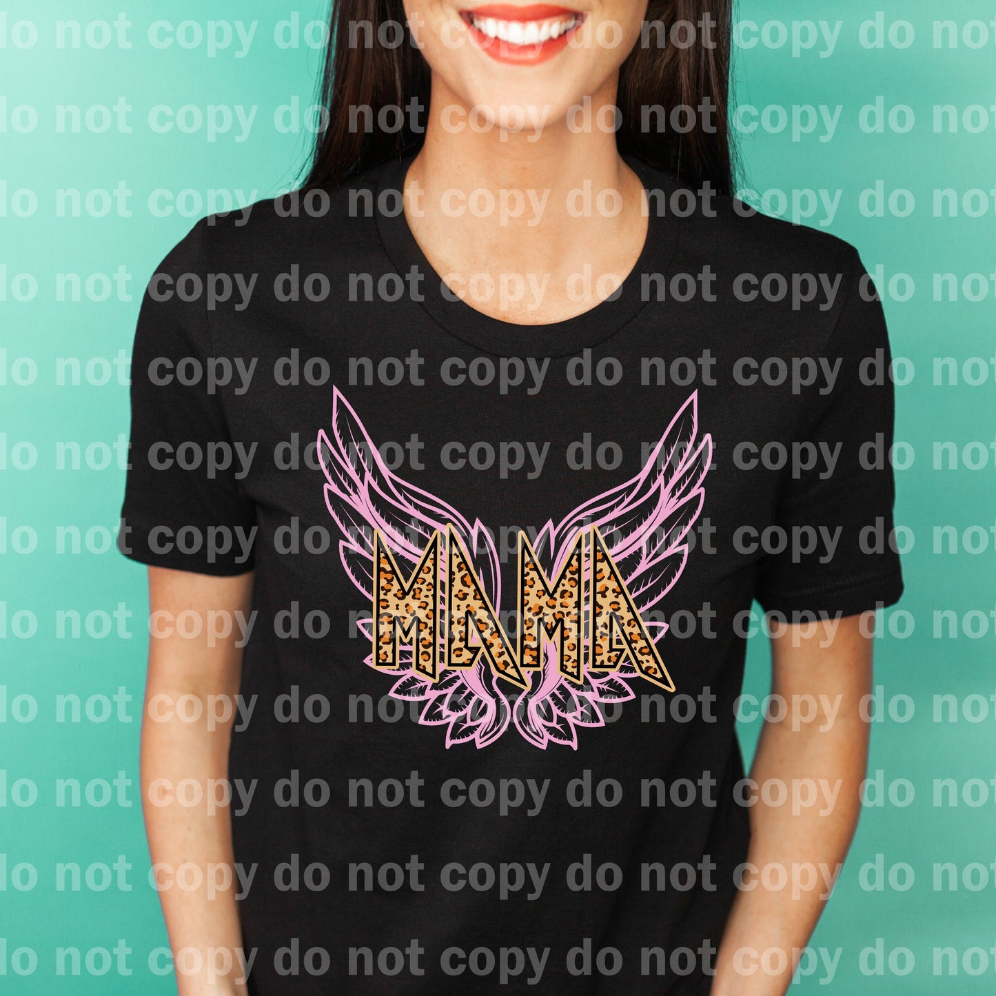 Leopard Mama Pink Wings Dream Print or Sublimation Print