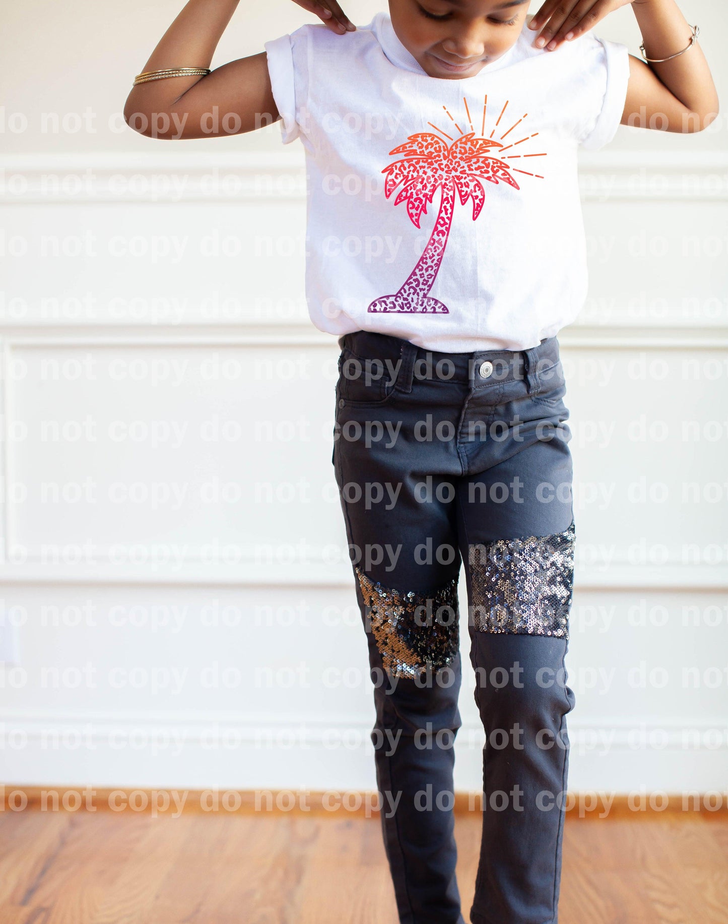 Leopard Palm Tree Full Color / One Color Dream Print or Sublimation Print