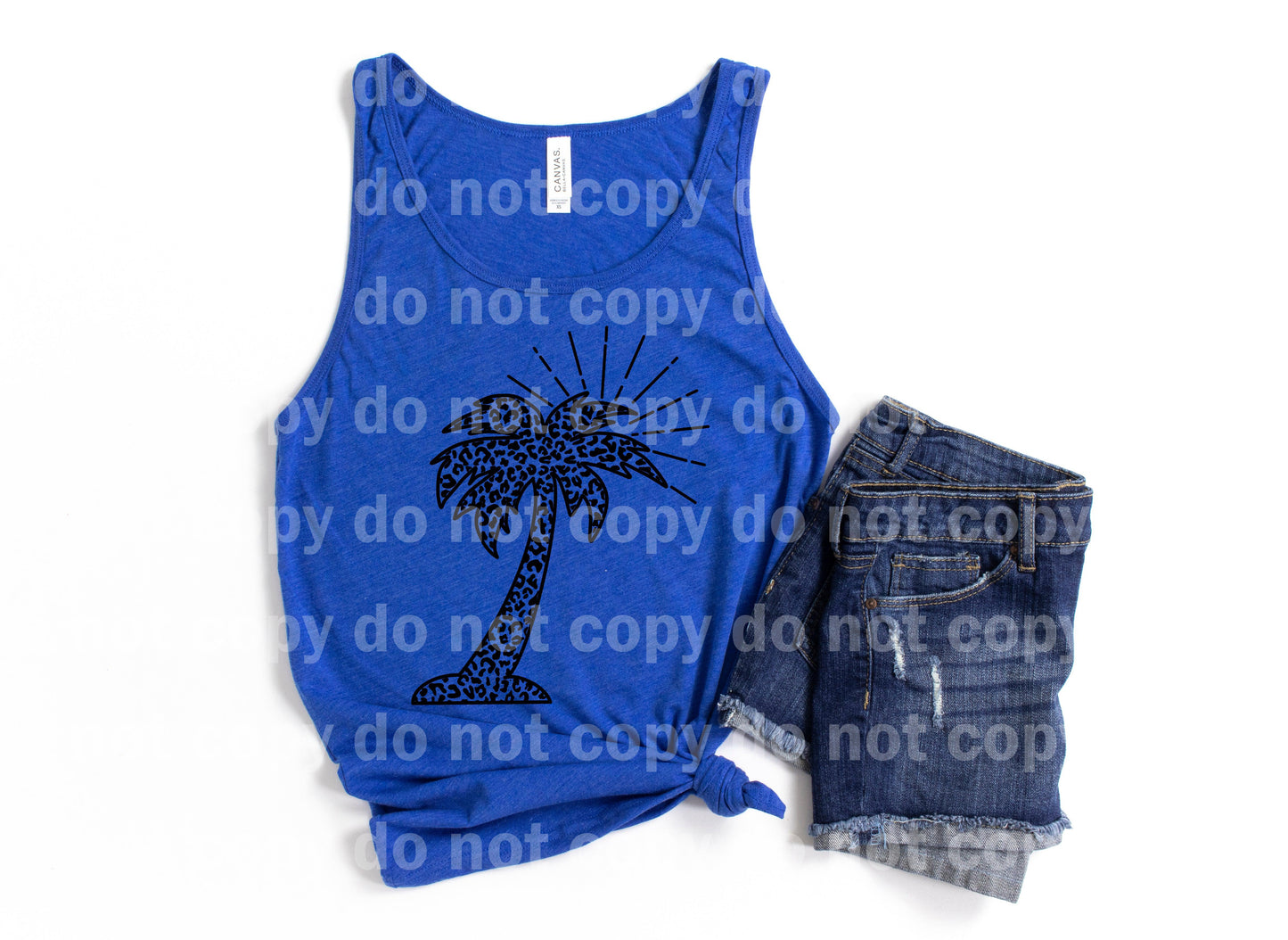 Leopard Palm Tree Full Color / One Color Dream Print or Sublimation Print