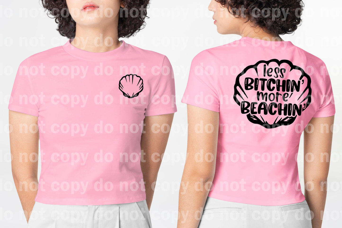 Less Bitchin' More Beachin' Shell Full Color / One Color Dream Print or Sublimation Print