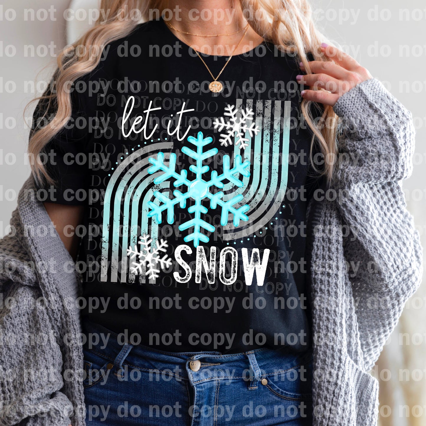 Let It Snow Full Color/One Color Dream Print or Sublimation Print