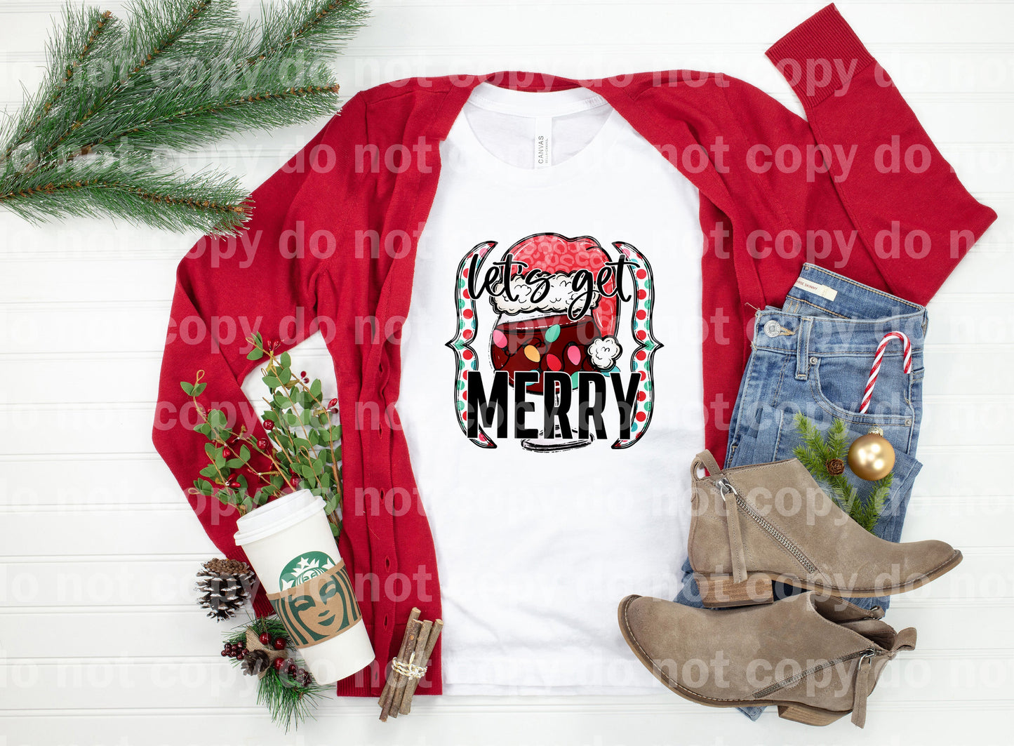 Let's Get Merry Wine Dream Print or Sublimation Print