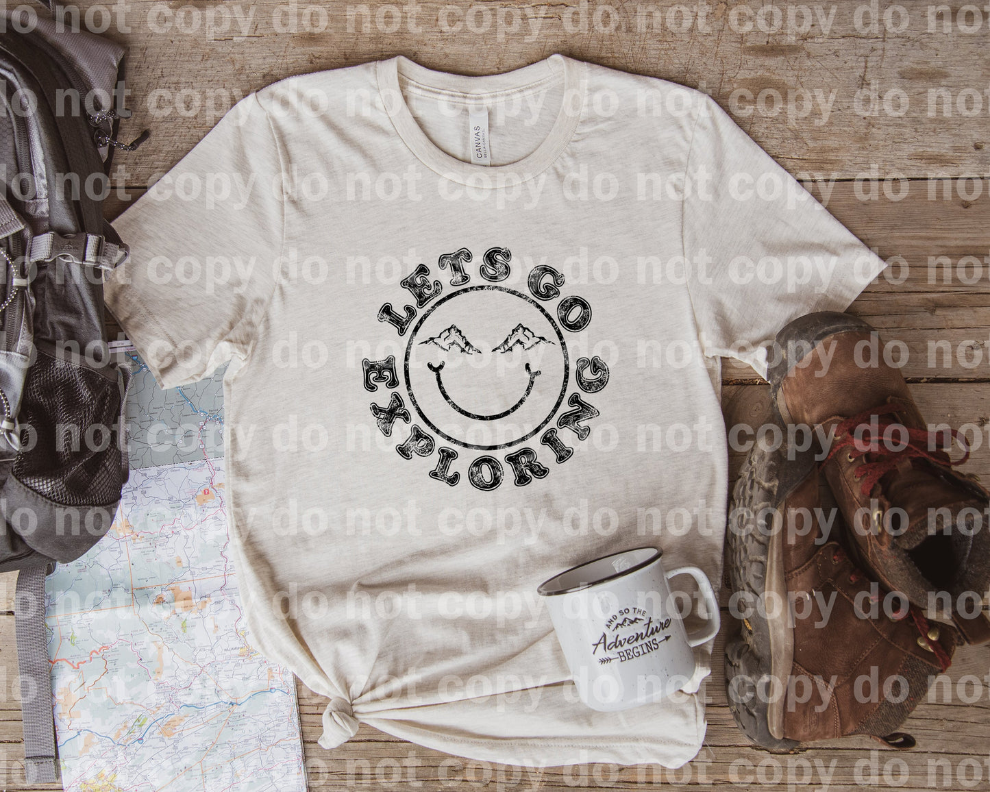 Let's Go Exploring Full Color/One Color Dream Print or Sublimation Print