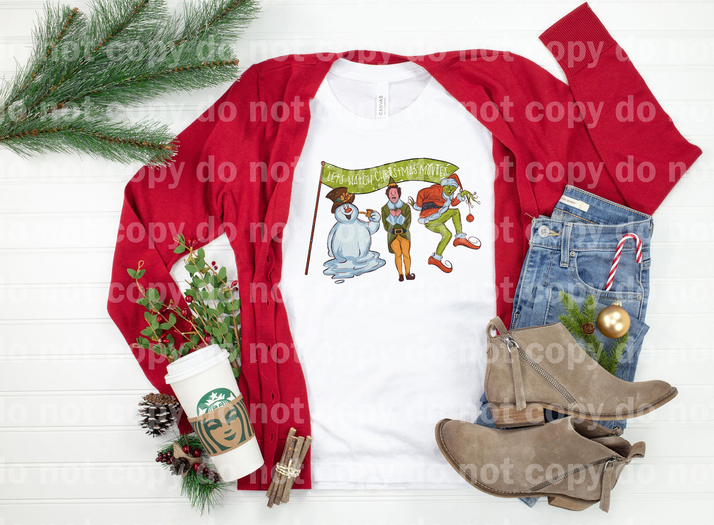 Let's Watch Christmas Movie Dream Print or Sublimation Print