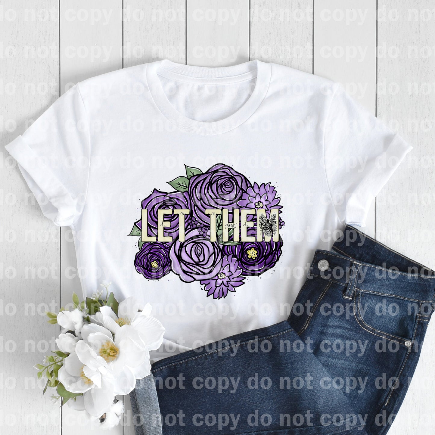 Let Them Purple Flowers Dream Print or Sublimation Print