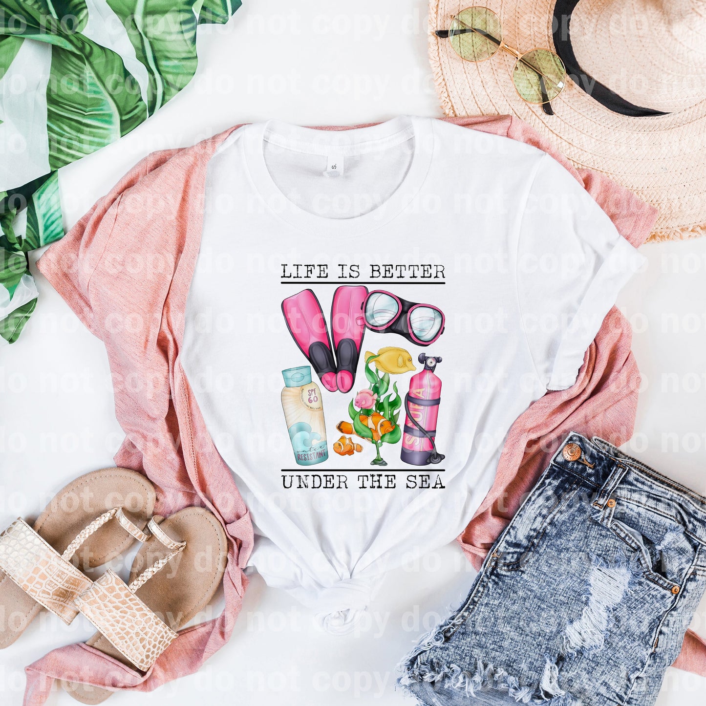 Life Is Better Under The Sea Pink Dream Print or Sublimation Print