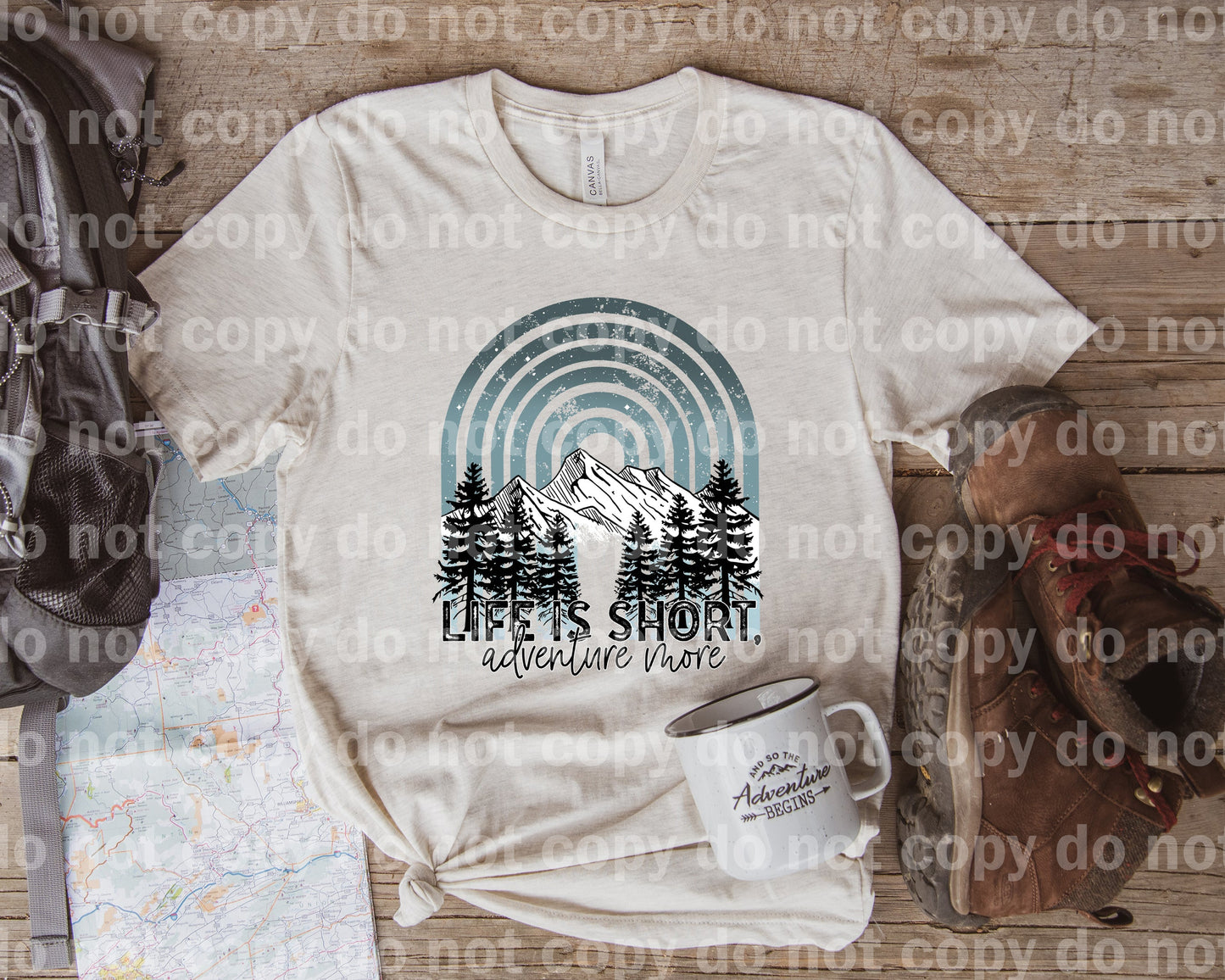 Life Is Short Adventure More Dream Print or Sublimation Print