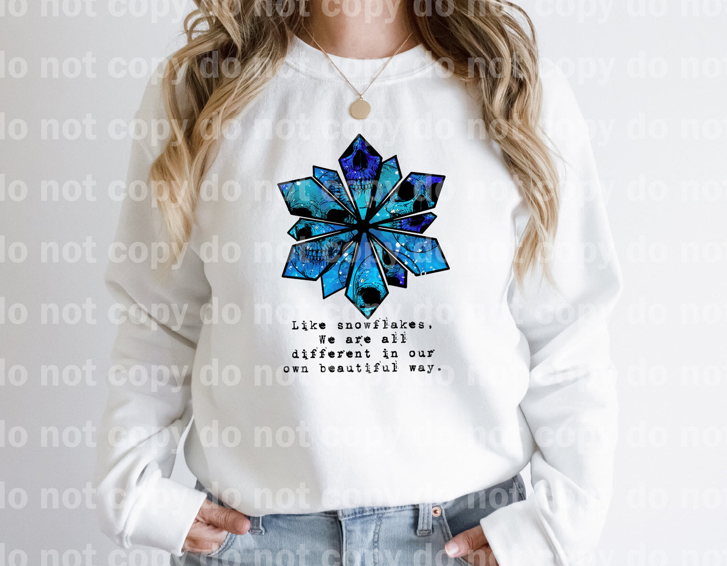 Like Snowflakes, We Are All Different In Our Own Beautiful Way Single Flake Dream Print or Sublimation Print