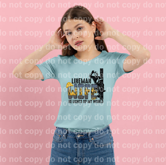 Lineman Wife He Lights Up My World Dream Print or Sublimation Print