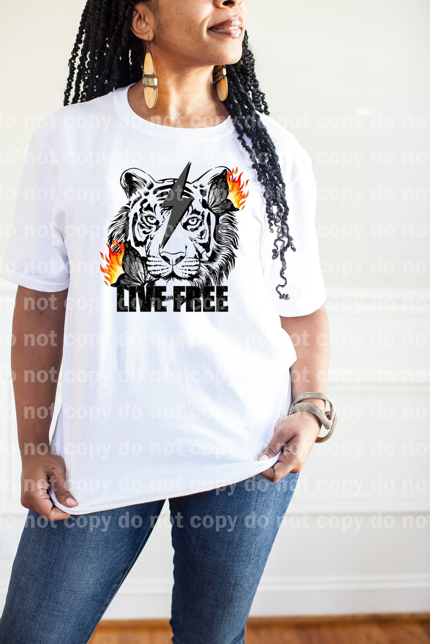 Live Free Tiger Distressed Dream Print or Sublimation Print