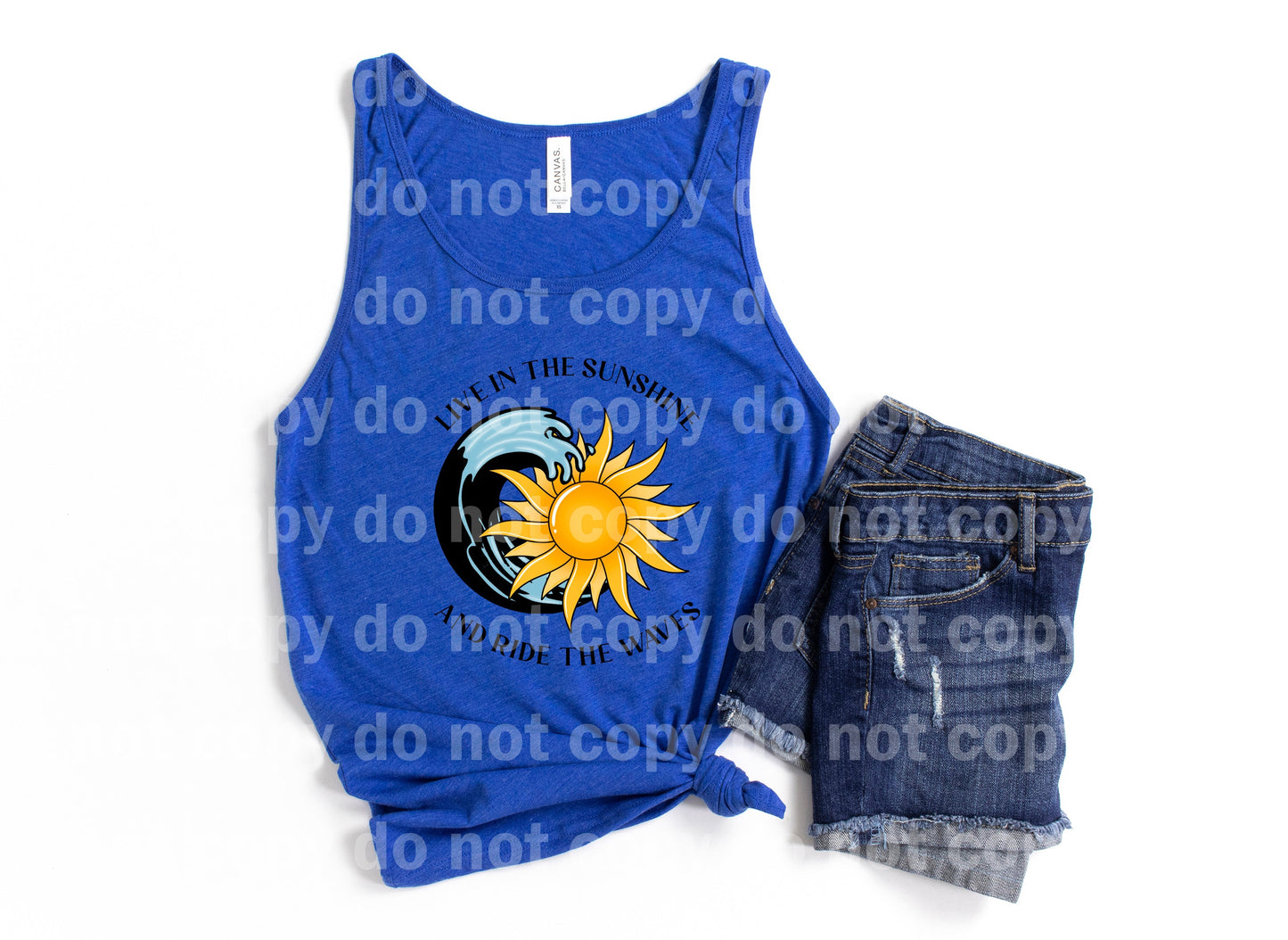 Live In The Sunshine And Ride The Waves Full Color/One Color Dream Print or Sublimation Print