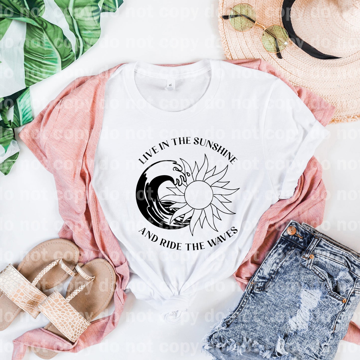 Live In The Sunshine And Ride The Waves Full Color/One Color Dream Print or Sublimation Print