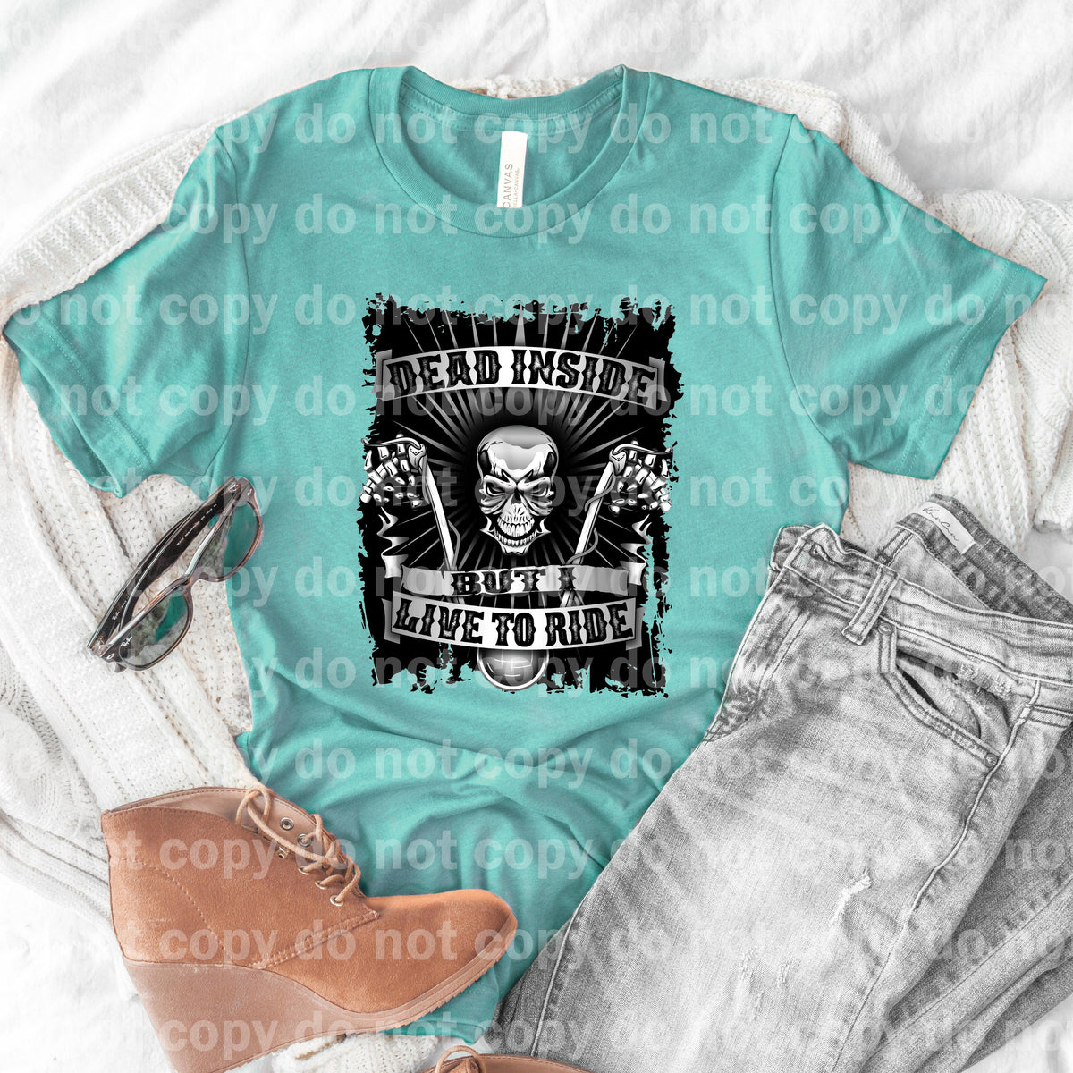 Dead Inside But I Live To Ride Dream Print or Sublimation Print