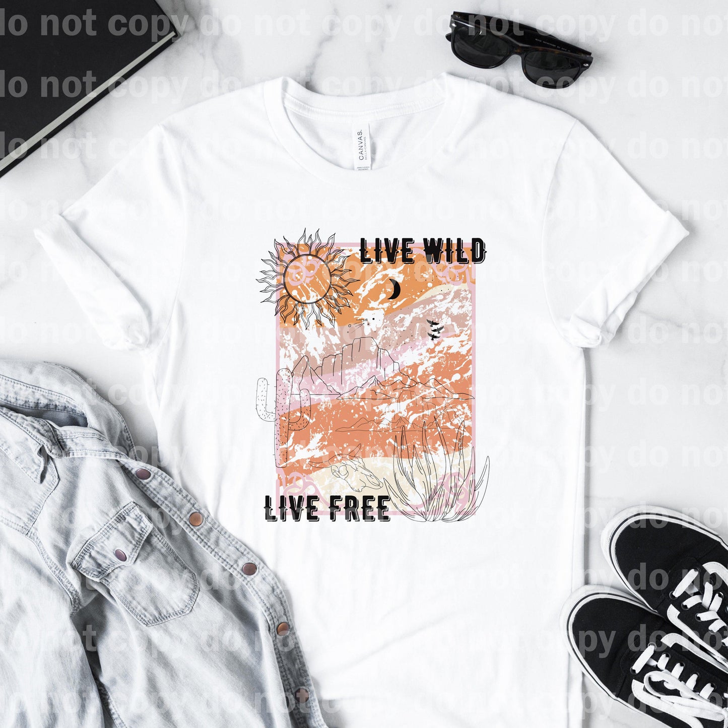 Live Wild Live Free Dream Print or Sublimation Print