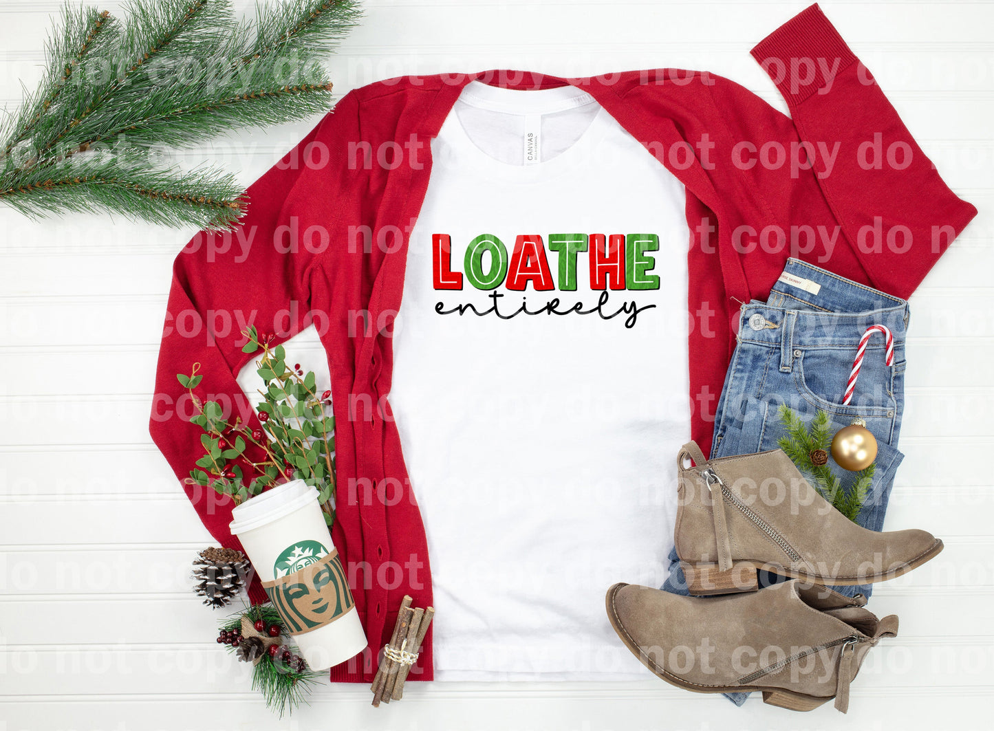 Loathe Entirely White Inner Line Typography Dream Print or Sublimation Print