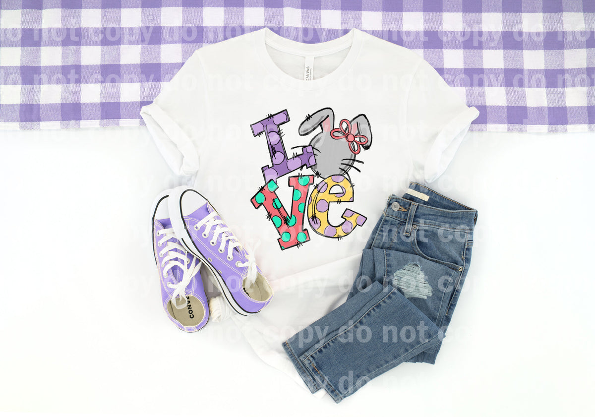 Love Bunny Polka Dots Dream Print or Sublimation Print