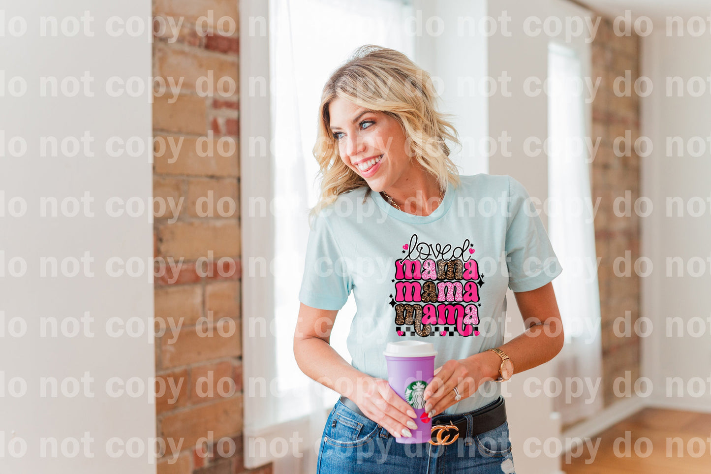 Loved Mama Glittery Pink Dream Print or Sublimation Print