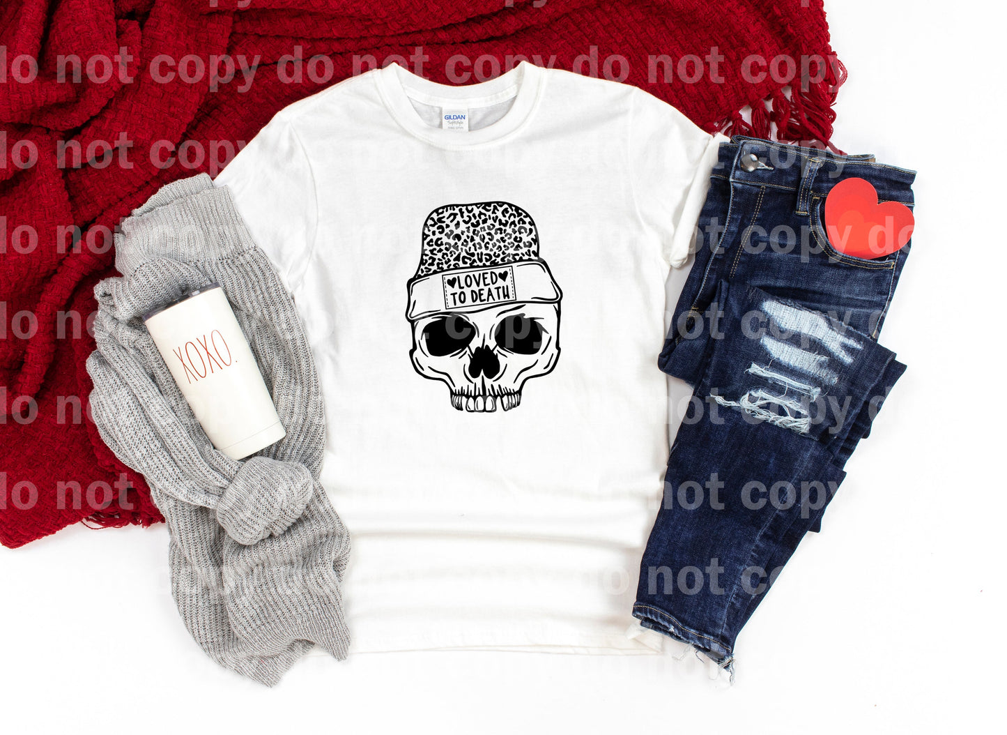 Loved To Death Leopard Print Full Color/One Color Dream Print or Sublimation Print