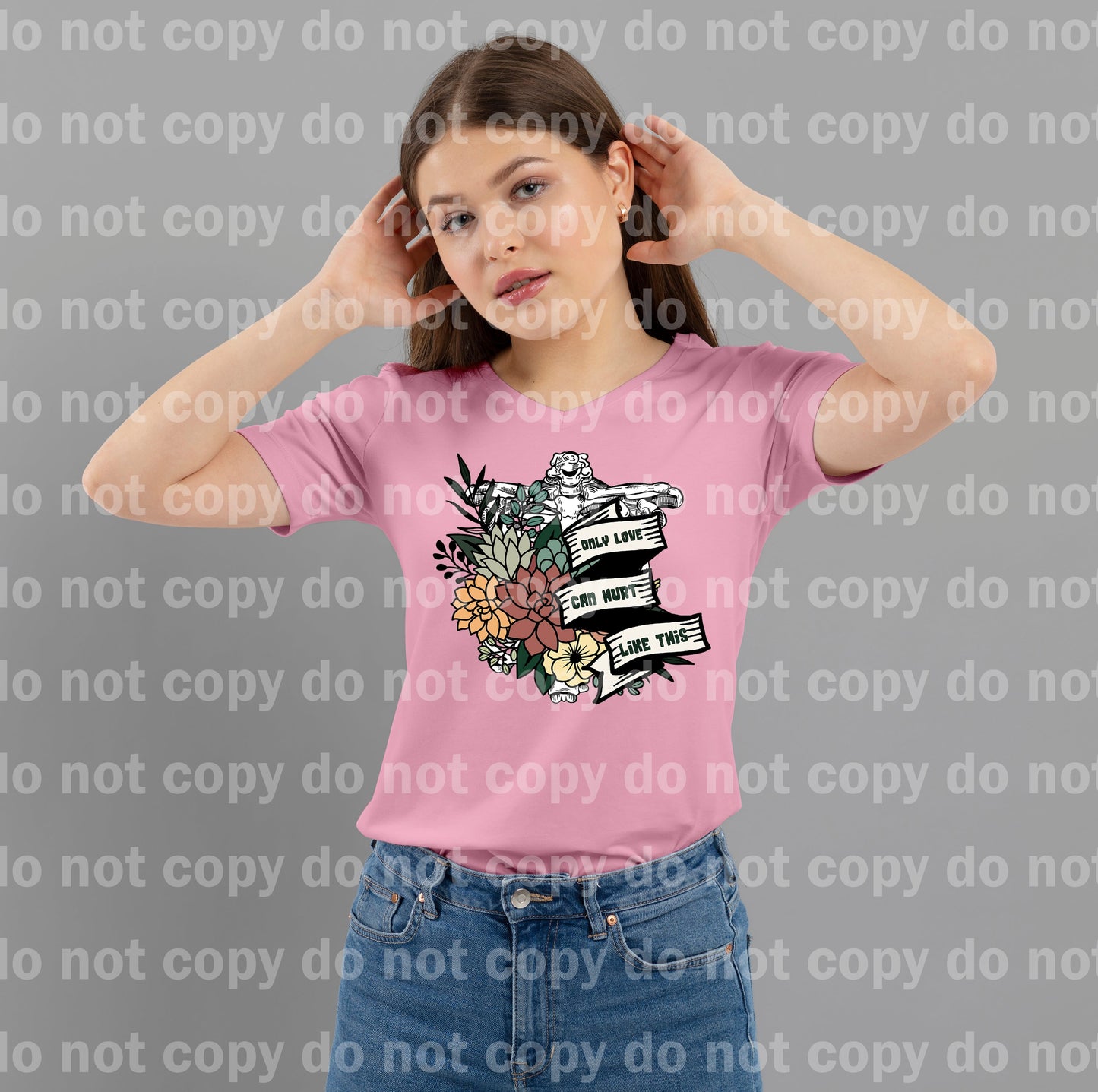 Only Love Can Hurt Like This Floral Skeleton Dream Print or Sublimation Print
