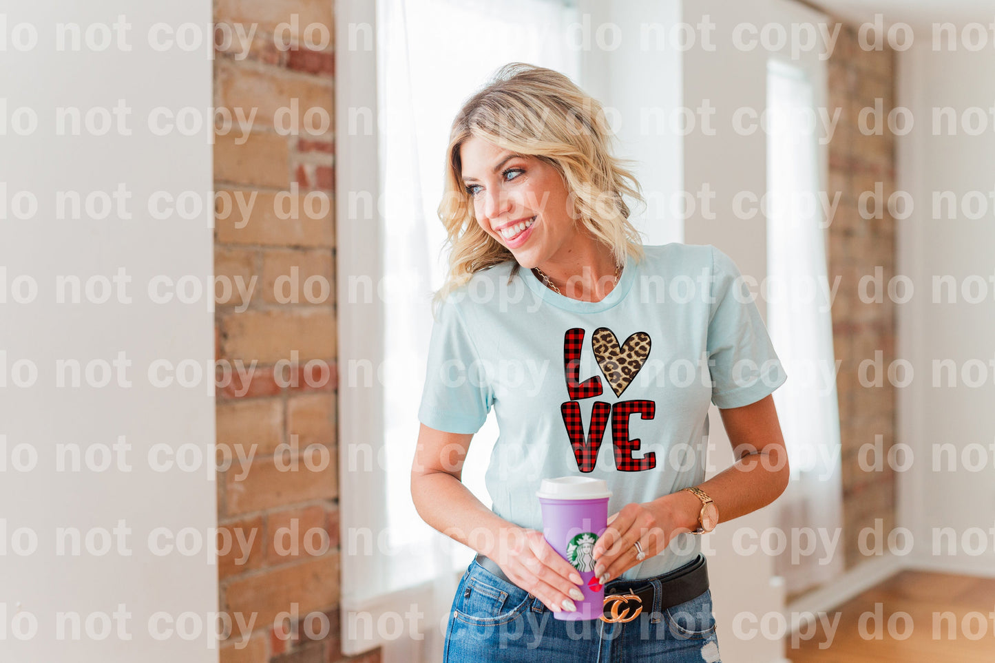 Love Stacked Red Plaid Dream Print or Sublimation Print