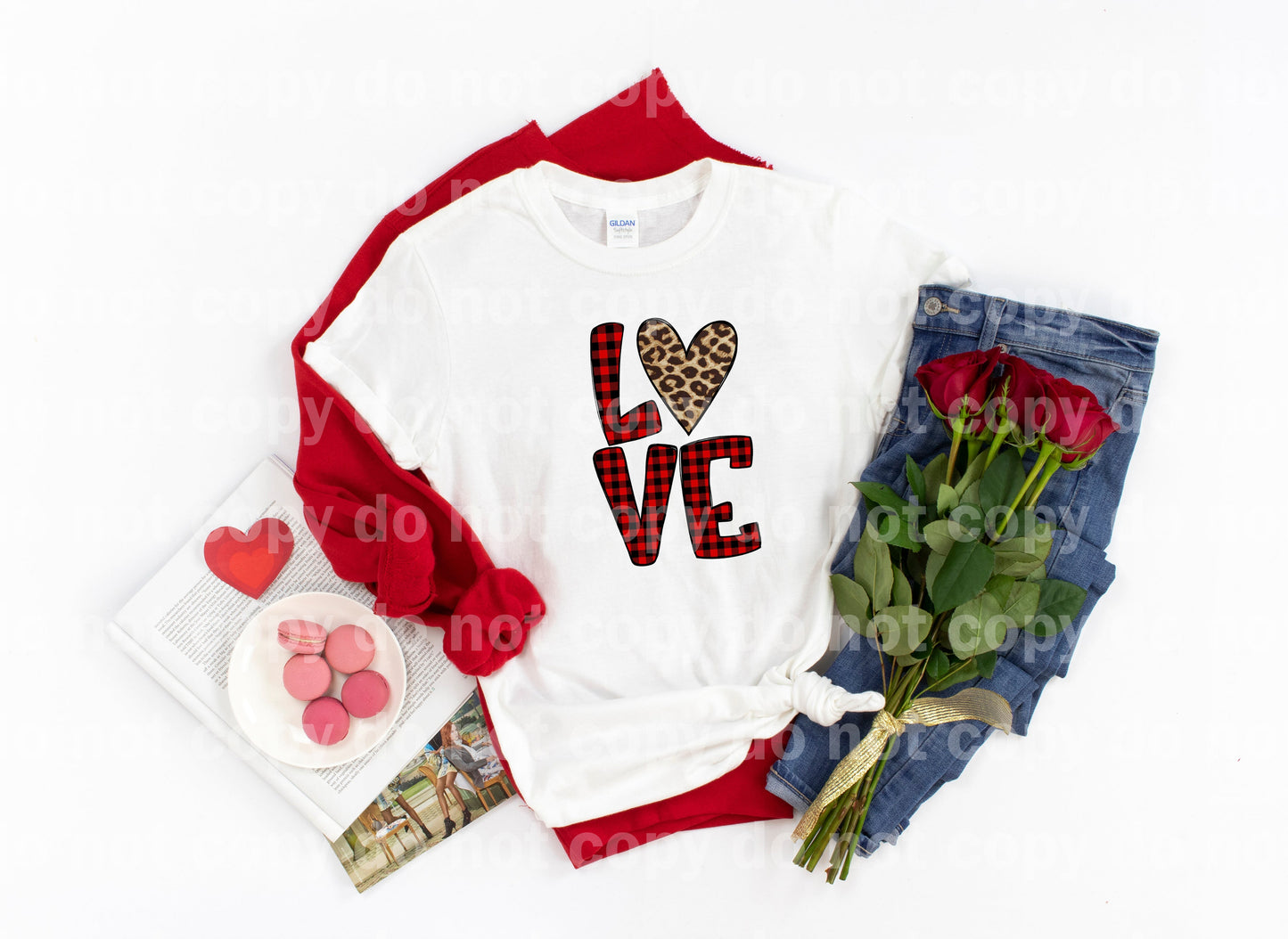 Love Stacked Red Plaid Dream Print or Sublimation Print