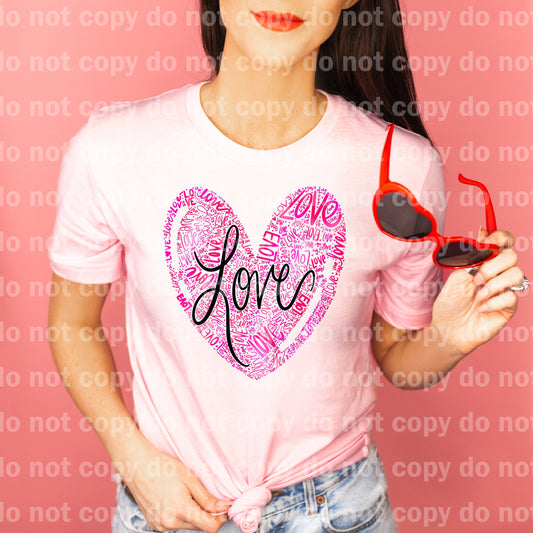 Love Words Heart Shape Dream Print or Sublimation Print