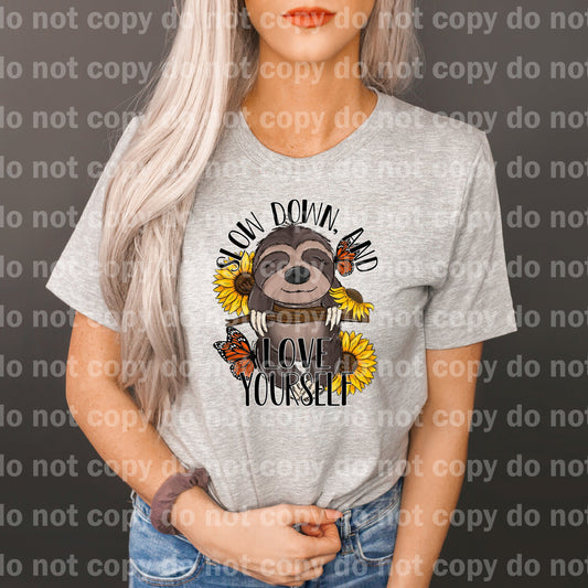 Slow Down And Love Yourself Sloth Dream Print or Sublimation Print