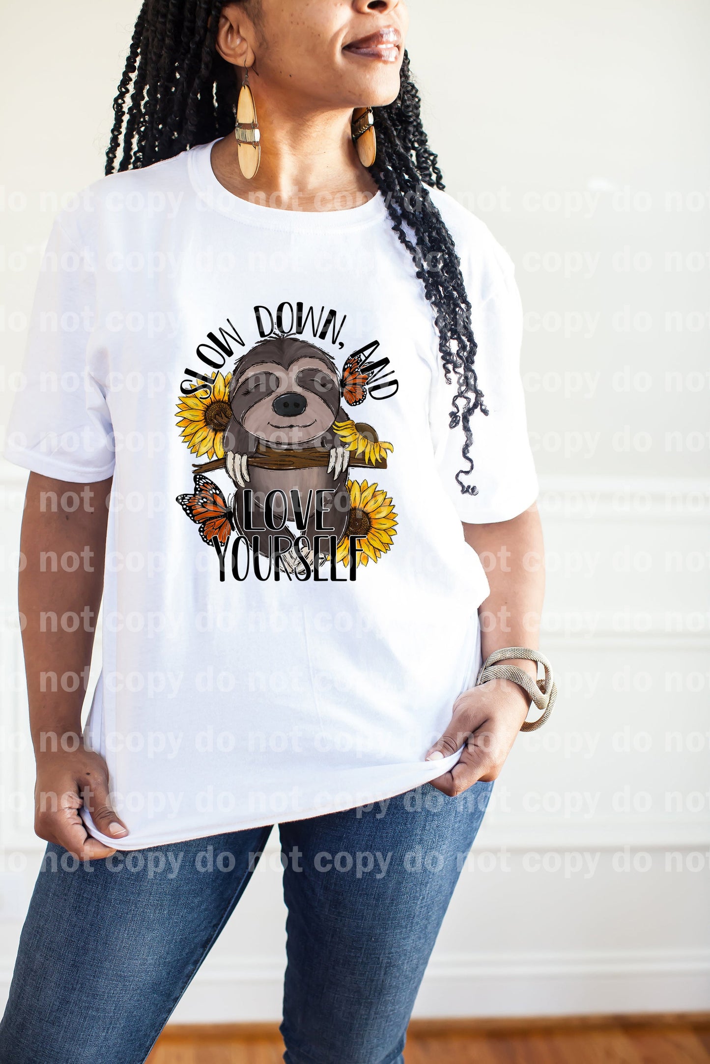 Slow Down And Love Yourself Sloth Dream Print or Sublimation Print