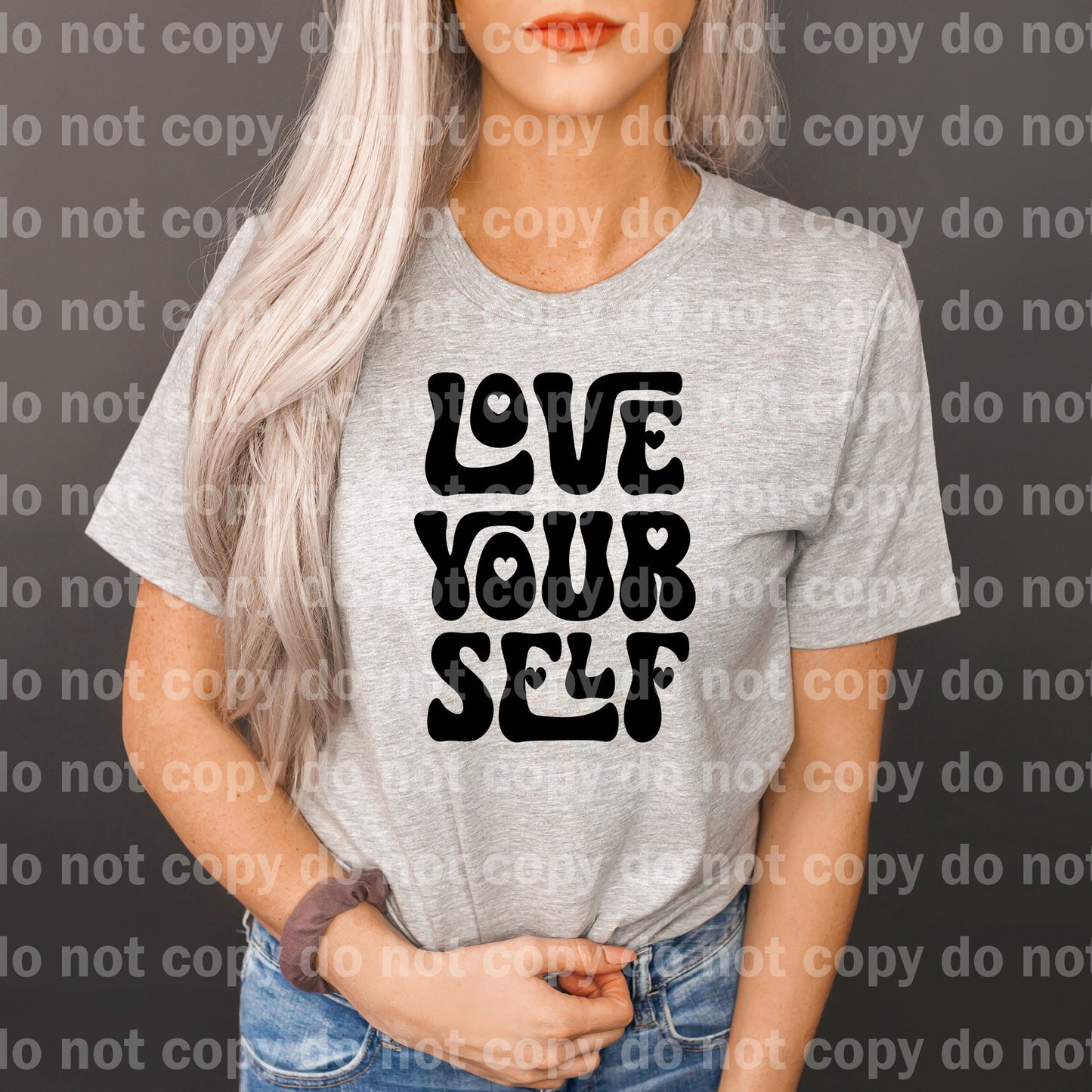 Love Yourself Typography Black/White Dream Print or Sublimation Print