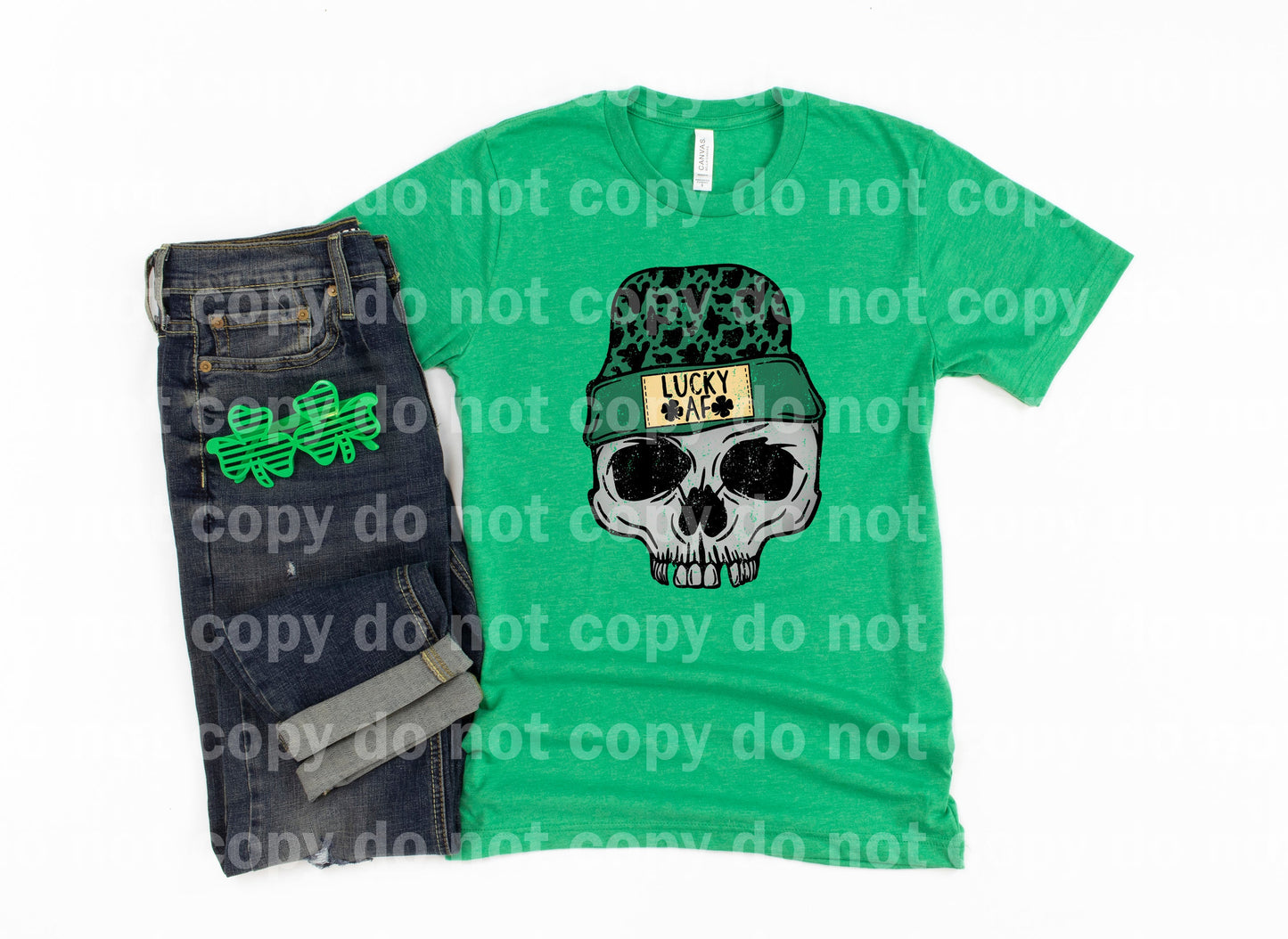 Lucky Af Cow Print Distressed Full Color/One Color Dream Print or Sublimation Print