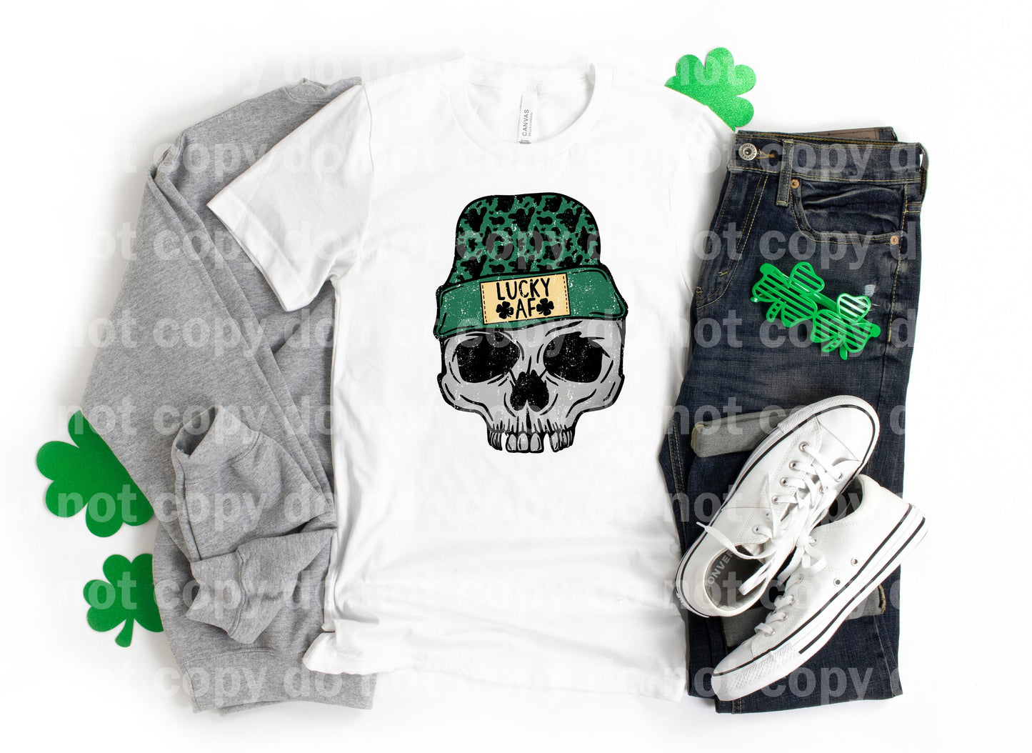 Lucky Af Cow Print Distressed Full Color/One Color Dream Print or Sublimation Print