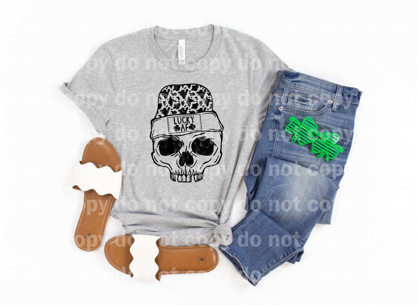 Lucky Af Cow Print Distressed Full Color/One Color Dream Print or Sublimation Print