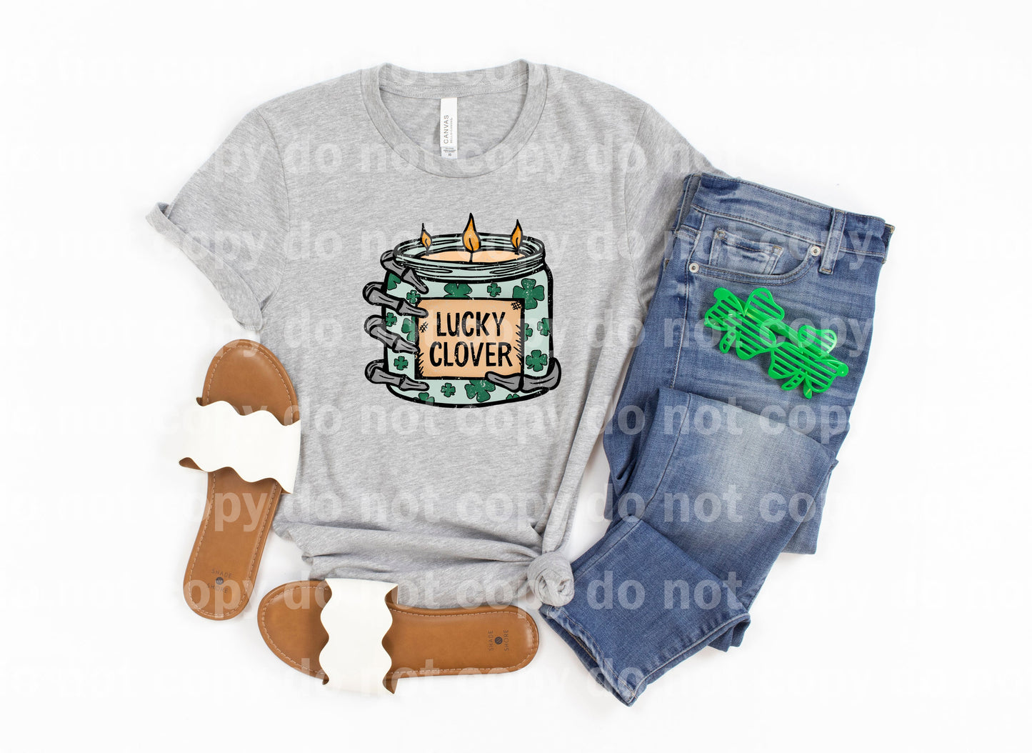 Lucky Clover Distressed Full Color/One Color Dream Print or Sublimation Print