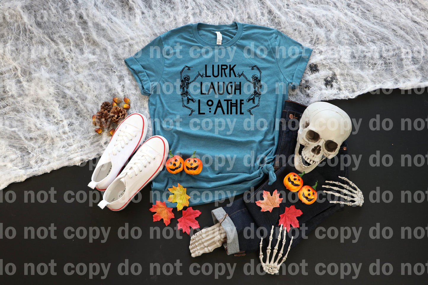 Lurk Laugh Loathe Skeletons Dream Print or Sublimation Print