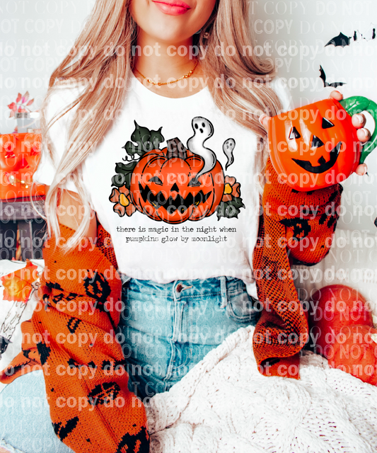 There is Magic in the Night When Pumpkins Glow by Moonlight Dream Print or Sublimation Print
