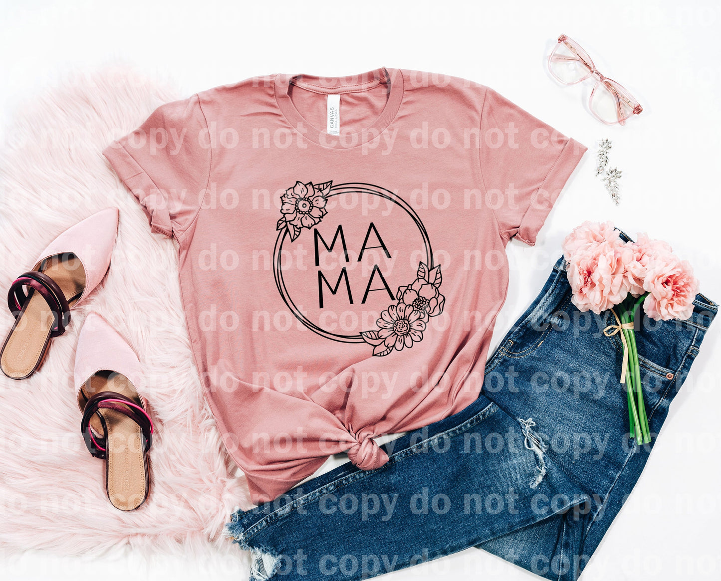 Mama Circle Floral Dream Print or Sublimation Print