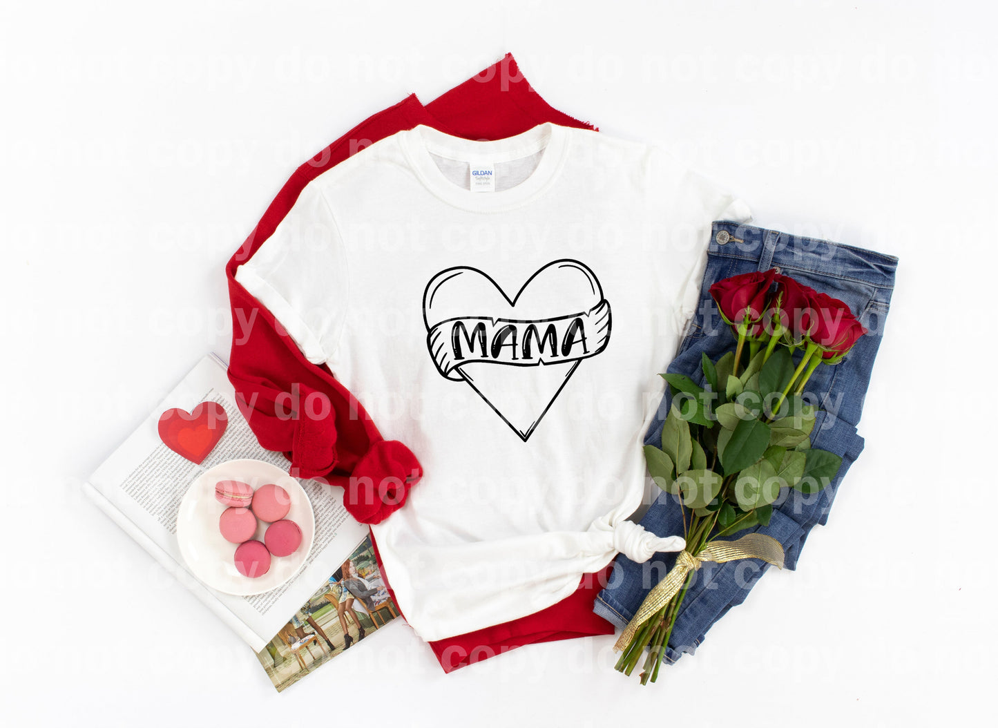 Mama Heart Full Color/One Color Dream Print or Sublimation Print