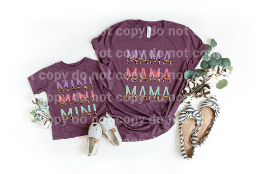 Mama or Mini Word Stack Leopard Dream Print or Sublimation Print