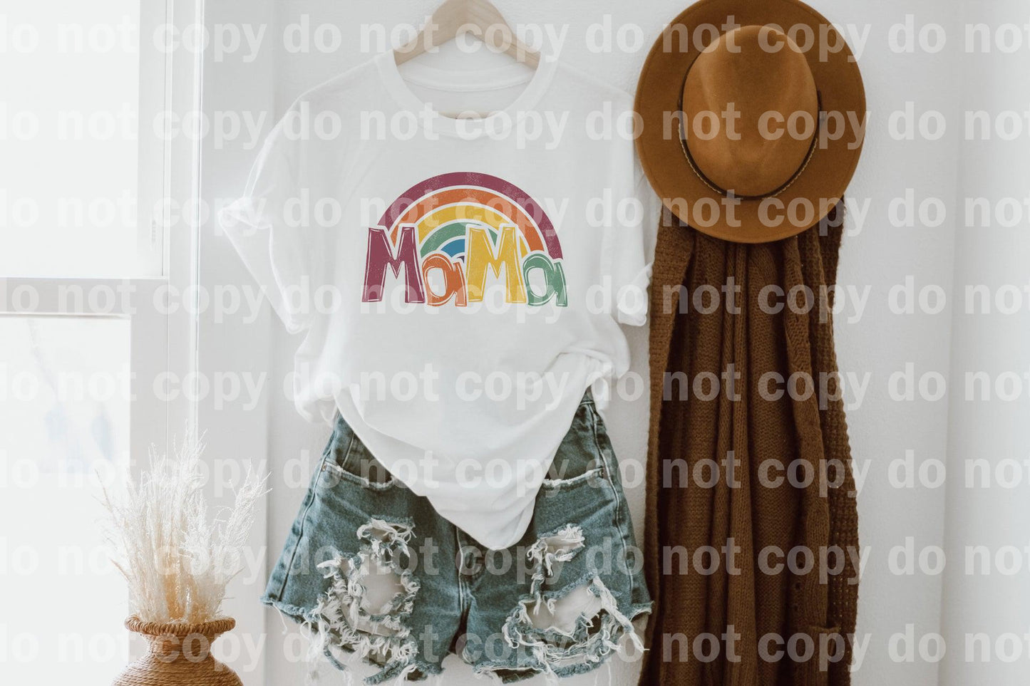 Mama Rainbow Distressed Dream Print or Sublimation Print