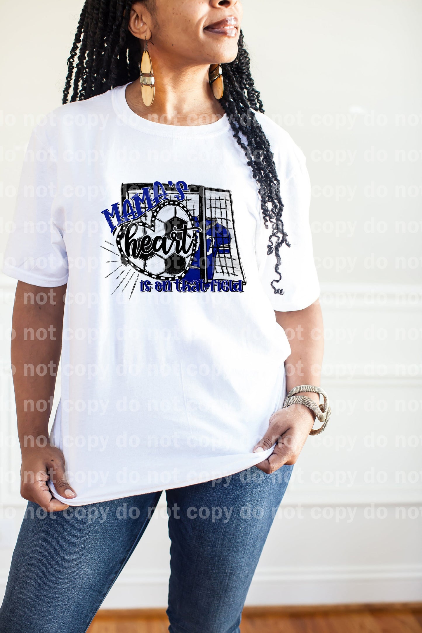 Mama's Heart Is On That Field Blue Dream Print or Sublimation Print