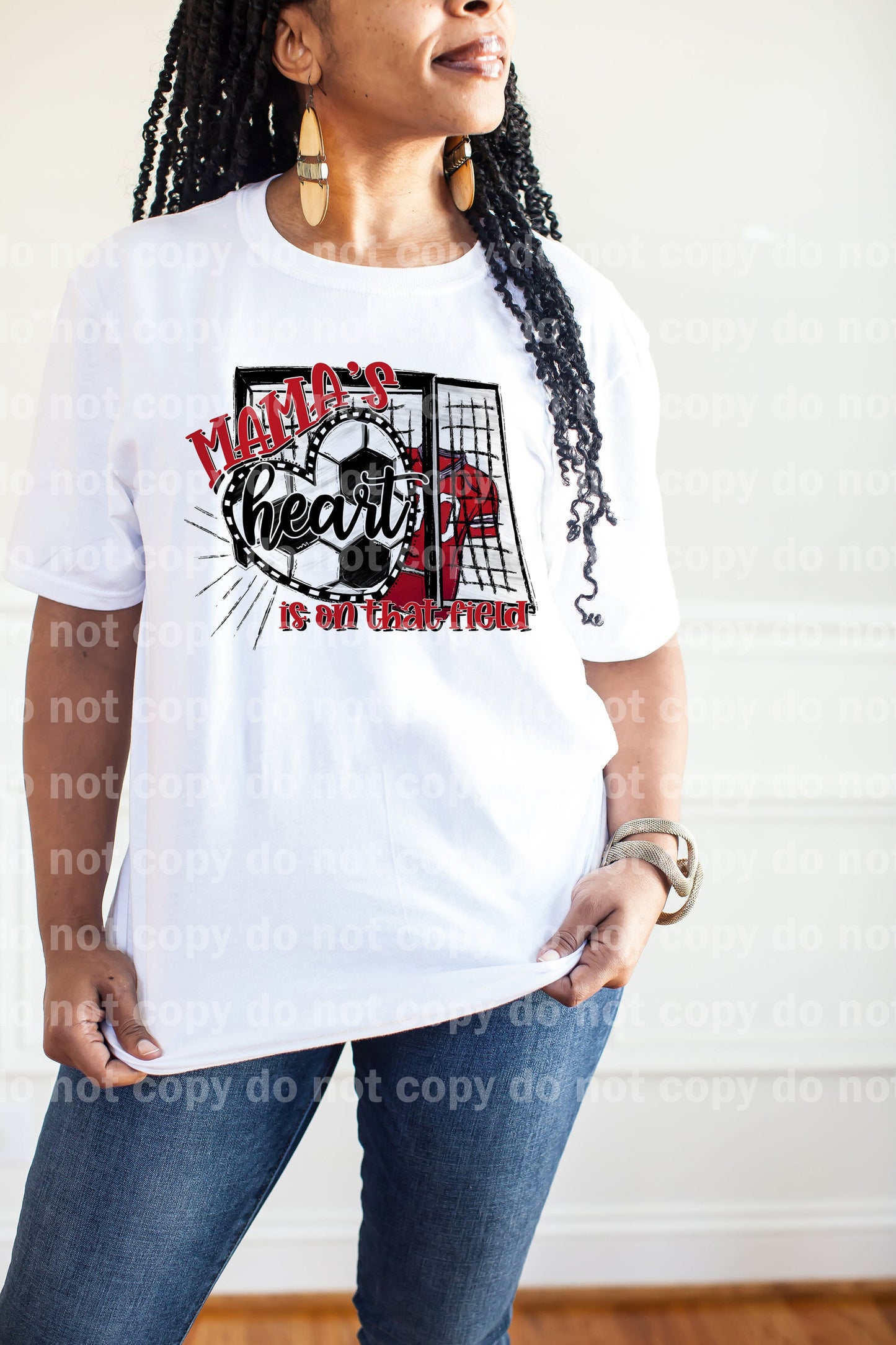 Mama's Heart Is On That Field Red Dream Print or Sublimation Print