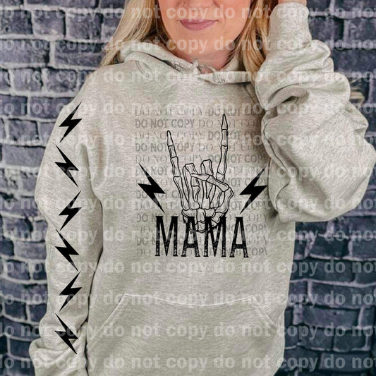Mama Skellie Hand With Optional Two Rows Lightning Bolt Sleeve Design Dream Print or Sublimation Print