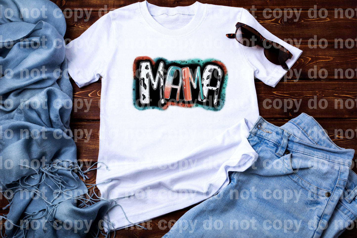 Mama White Blue Red Dream Print or Sublimation Print