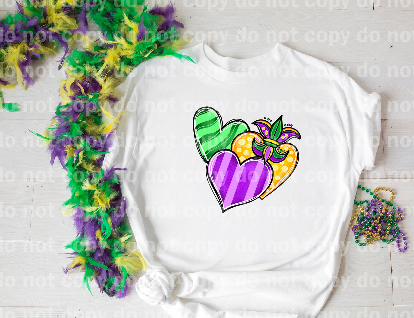 Mardi Gras Hearts Dream Print or Sublimation Print