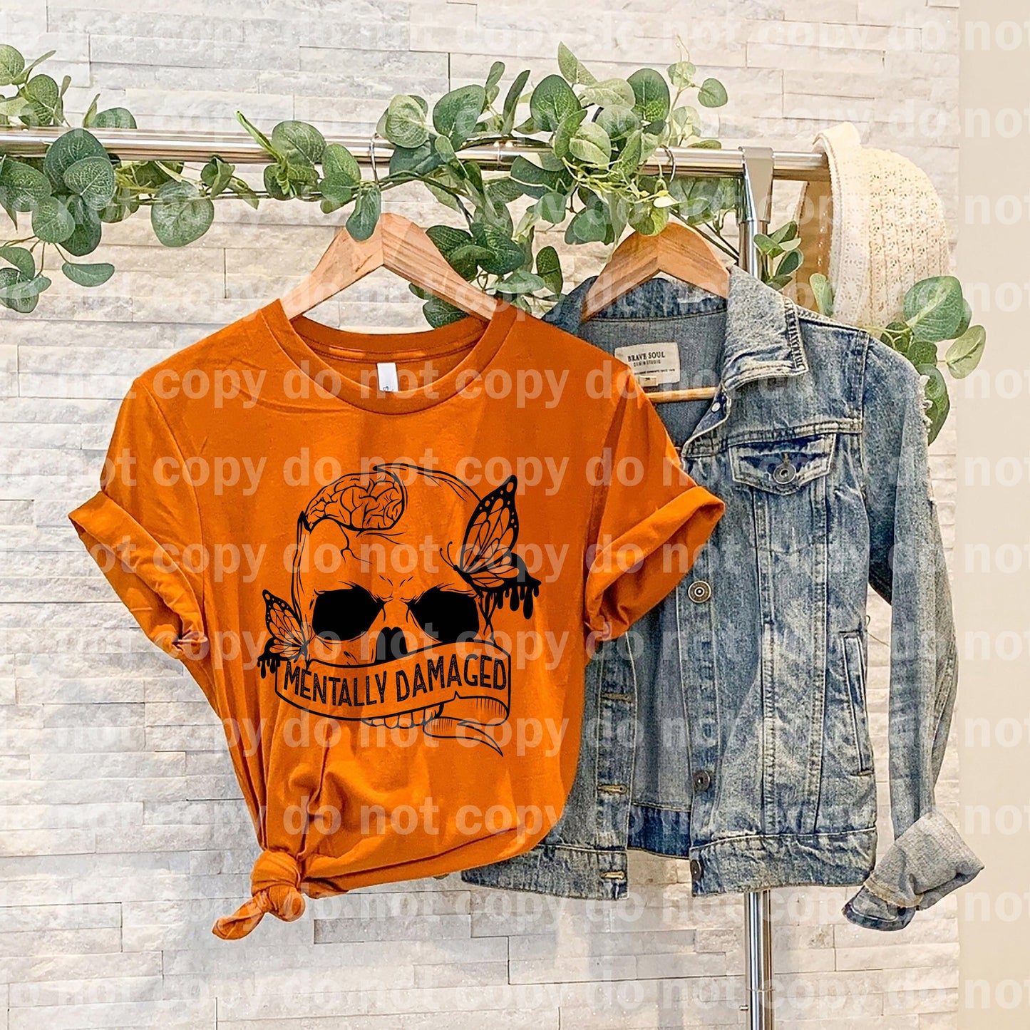 Mentally Damaged Skull Butterfly Dream Print or Sublimation Print