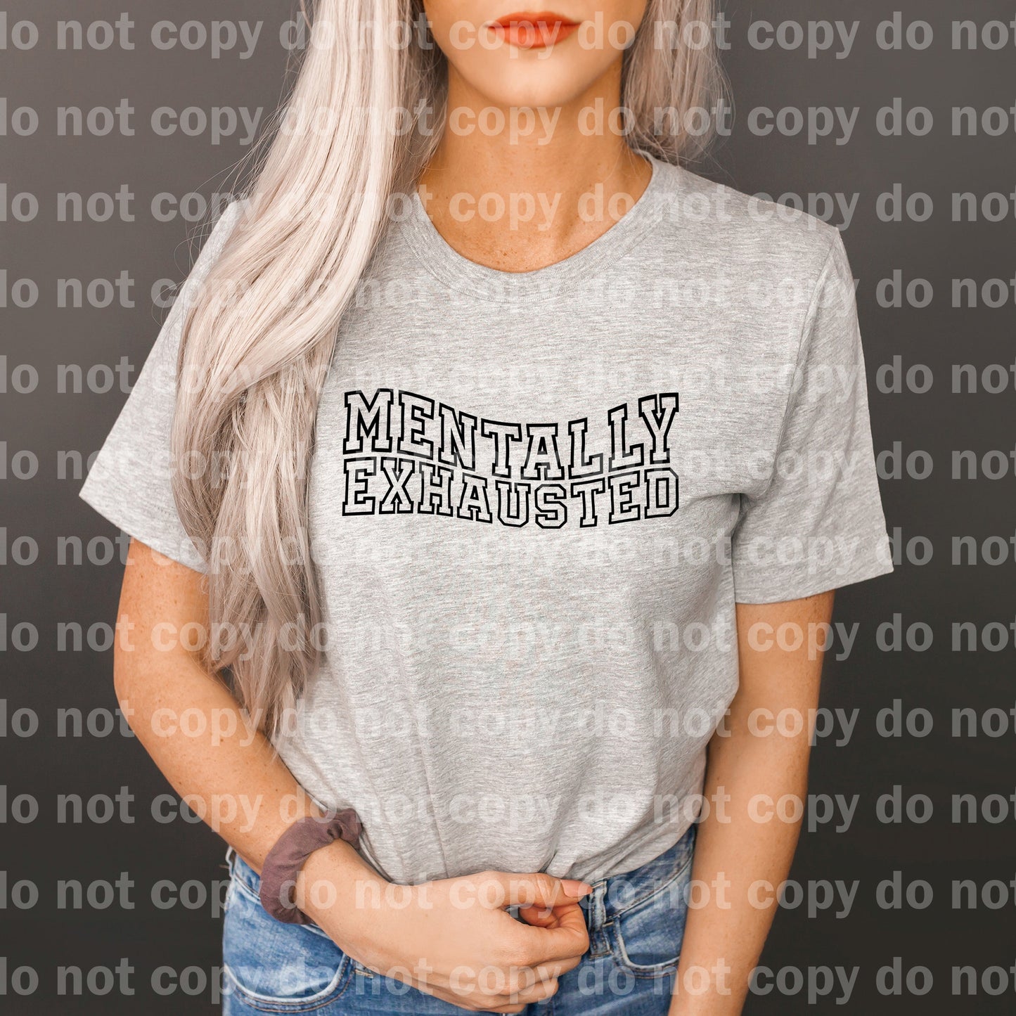 Mentally Exhausted Black/White Dream Print or Sublimation Print