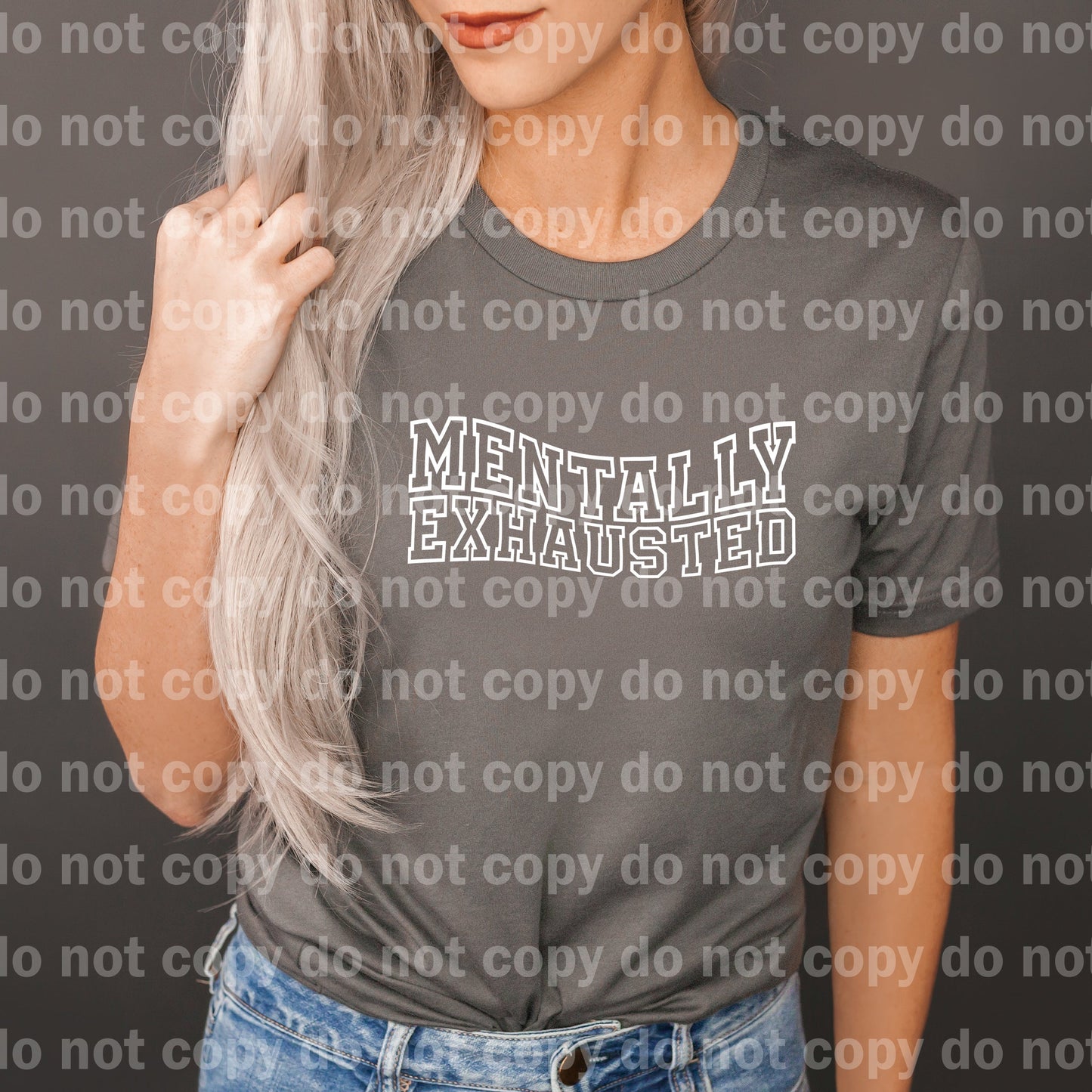 Mentally Exhausted Black/White Dream Print or Sublimation Print